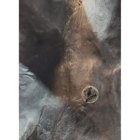 Vintage Leather Wrapped Brown Elephant Figurine 13" Long by 10.5" Tall Realistic - Picture 12 of 14